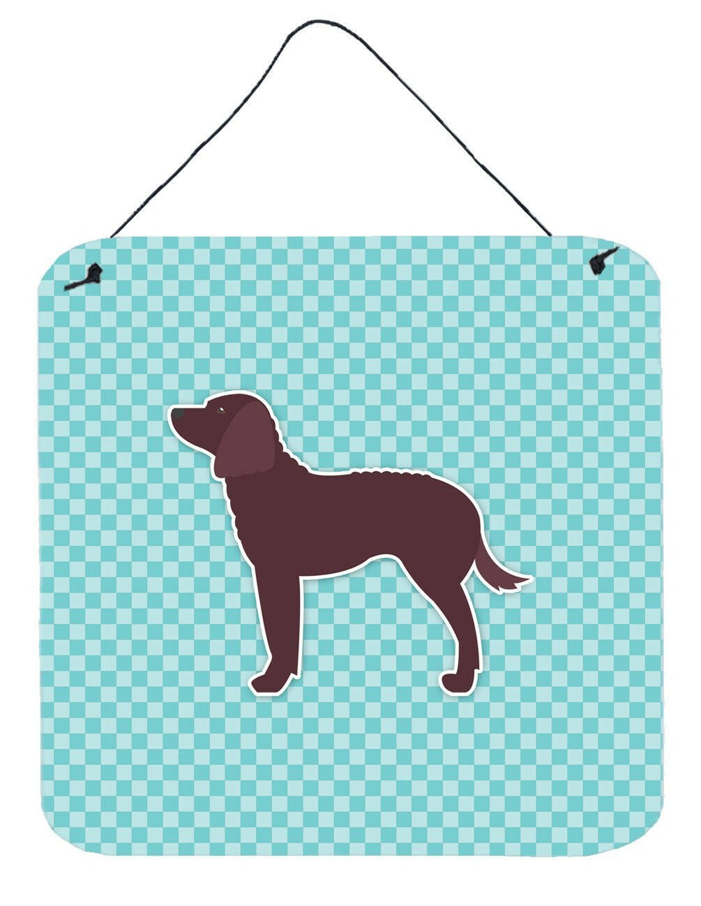 American Water Spaniel  Checkerboard Blue Wall or Door Hanging Prints BB3701DS66 by Caroline&#39;s Treasures