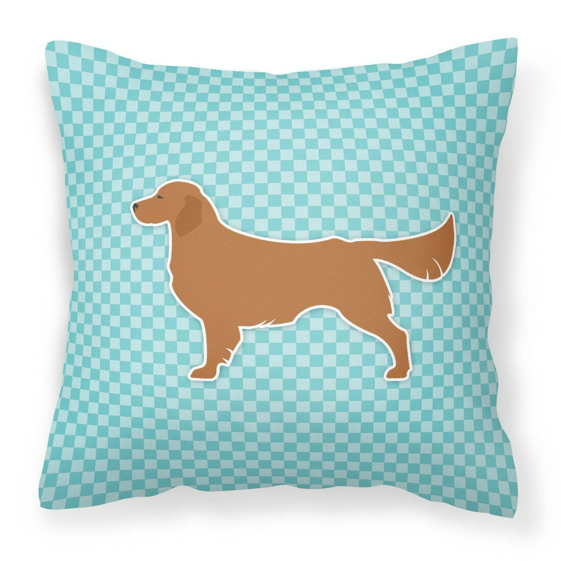 Golden Retriever  Checkerboard Blue Fabric Decorative Pillow BB3704PW1818 by Caroline's Treasures