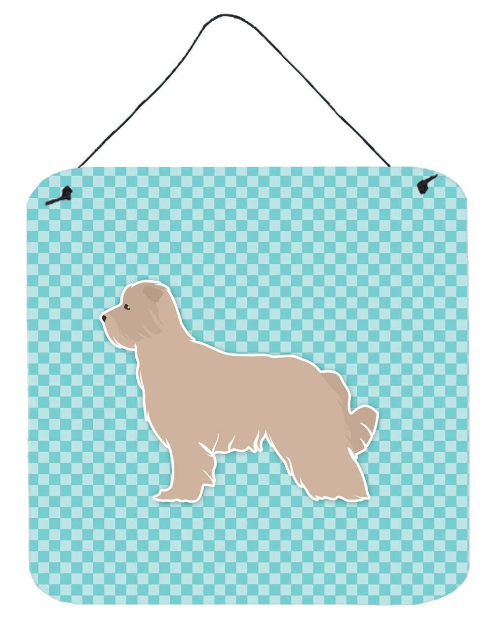 Pyrenean Shepherd Checkerboard Blue Wall or Door Hanging Prints BB3718DS66 by Caroline's Treasures