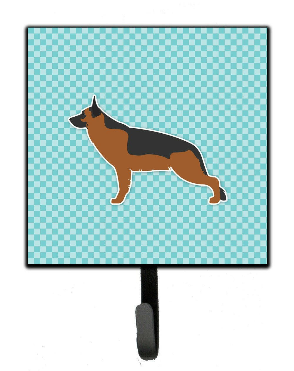 German Shepherd Checkerboard Blue Leash or Key Holder BB3724SH4 by Caroline&#39;s Treasures