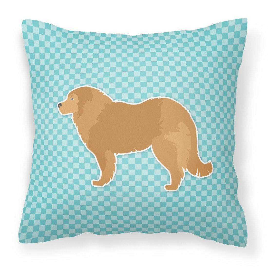 Caucasian Shepherd Dog Checkerboard Blue Fabric Decorative Pillow BB3725PW1818 by Caroline's Treasures