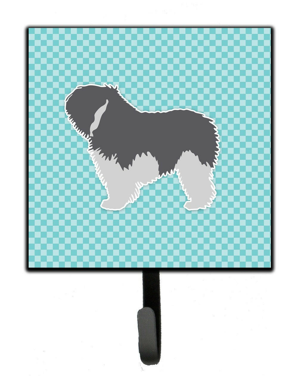 Polish Lowland Sheepdog Dog Checkerboard Blue Leash or Key Holder BB3732SH4 by Caroline's Treasures