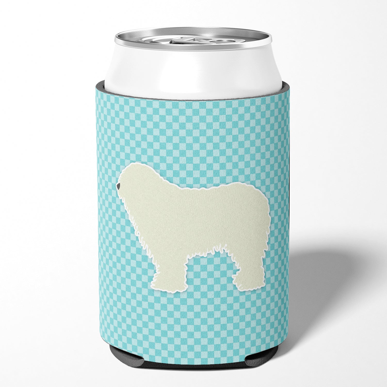 Komondor Checkerboard Blue Can or Bottle Hugger BB3755CC  the-store.com.