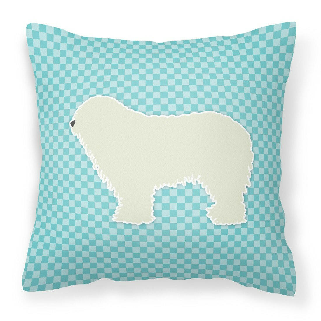 Komondor Checkerboard Blue Fabric Decorative Pillow BB3755PW1818 by Caroline's Treasures