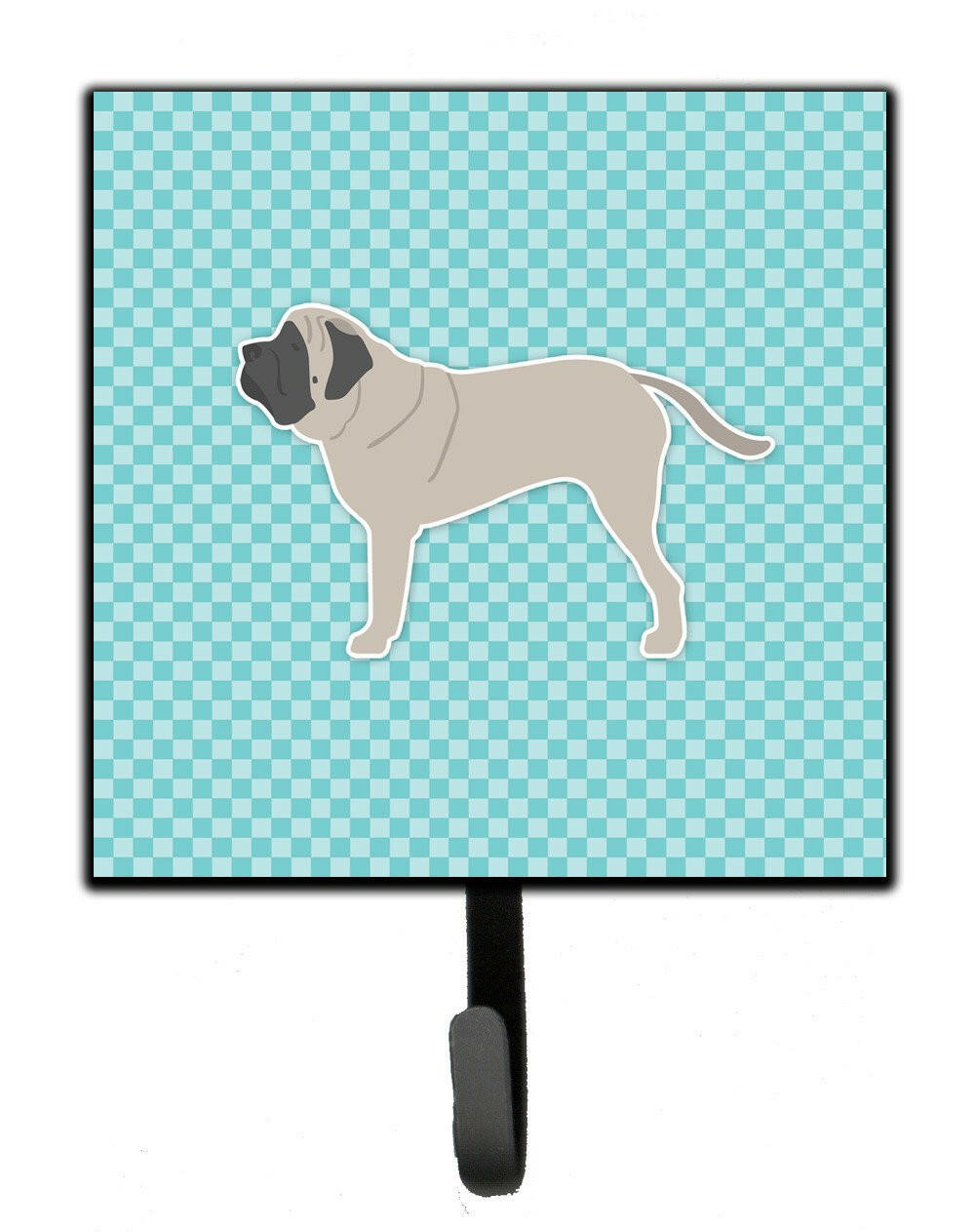 English Mastiff Checkerboard Blue Leash or Key Holder BB3756SH4 by Caroline's Treasures