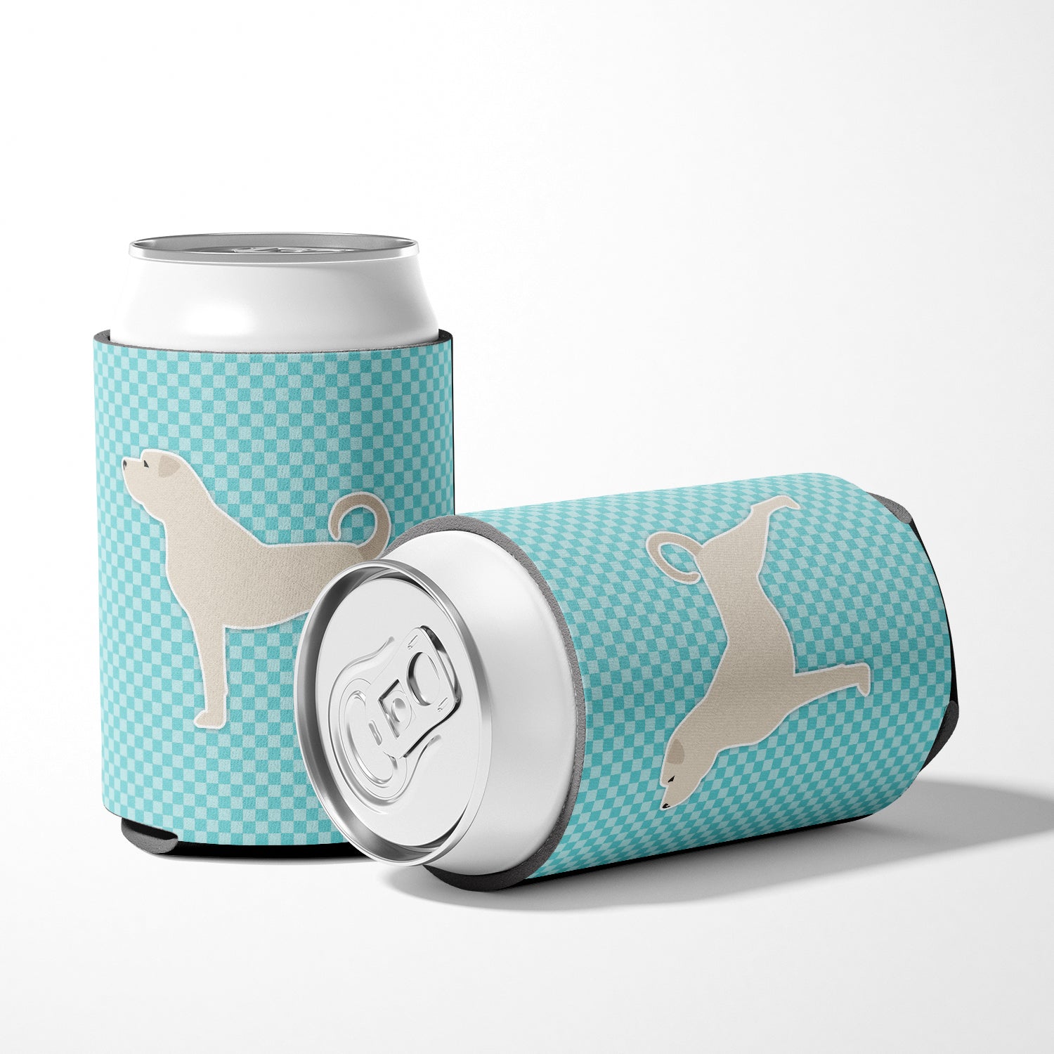 Anatolian Shepherd Checkerboard Blue Can or Bottle Hugger BB3777CC  the-store.com.