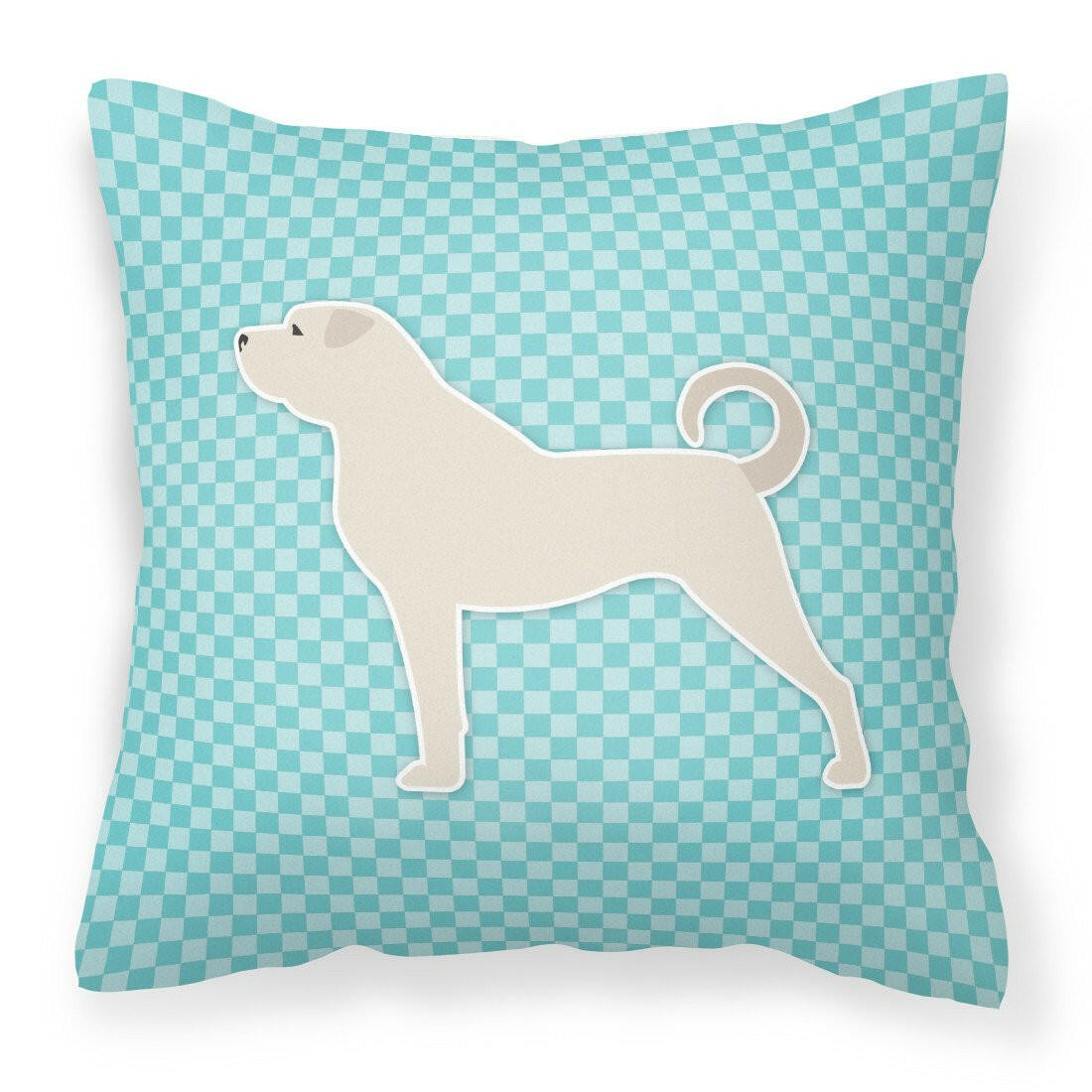 Anatolian Shepherd Checkerboard Blue Fabric Decorative Pillow BB3777PW1818 by Caroline's Treasures