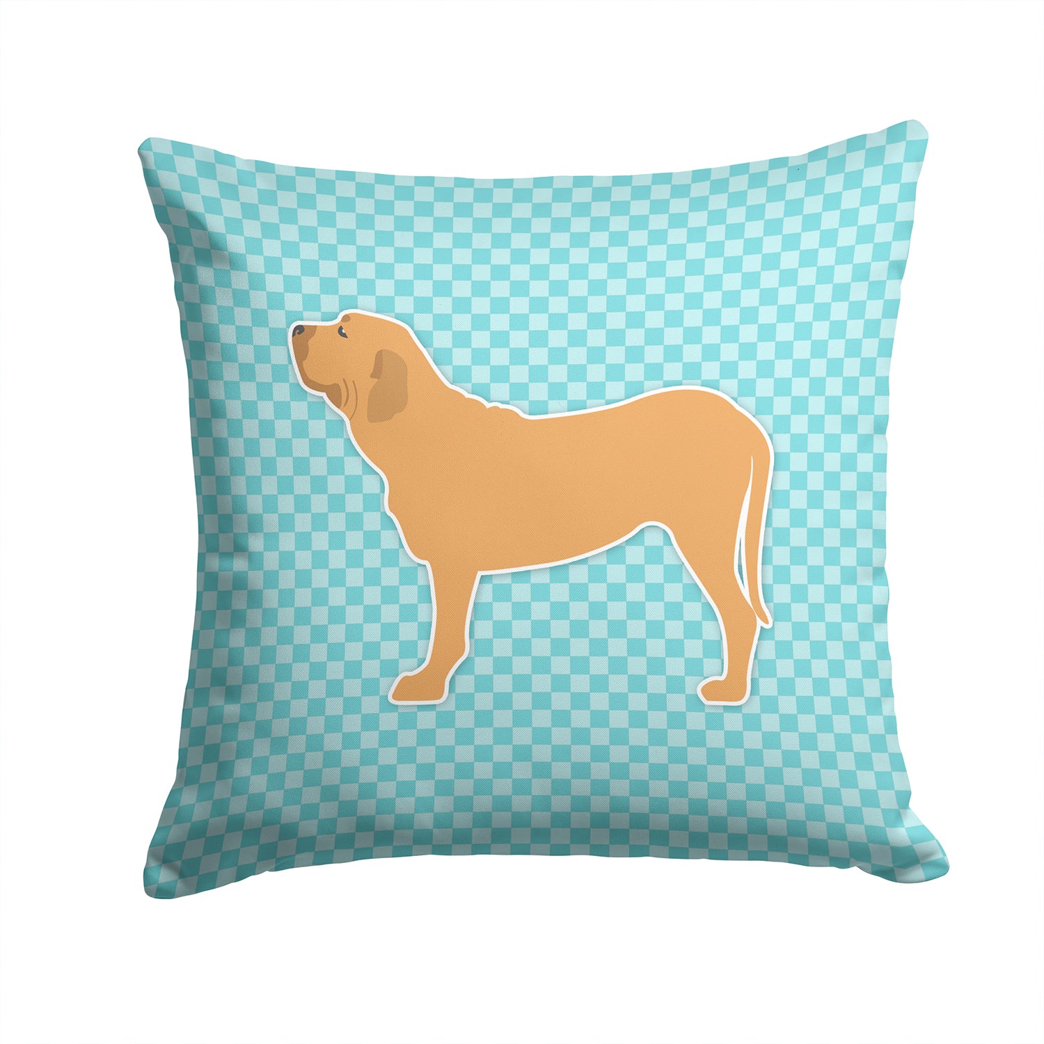 Fila Brasileiro Checkerboard Blue Fabric Decorative Pillow BB3779PW1414 - the-store.com