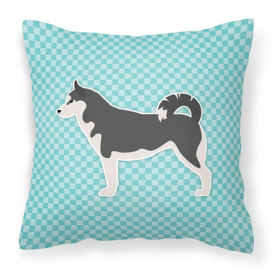 Siberian Husky Checkerboard Blue Fabric Decorative Pillow BB3780PW1818 by Caroline's Treasures