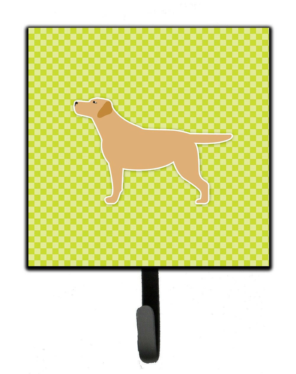 Yellow Labrador Retriever Checkerboard Green Leash or Key Holder BB3797SH4 by Caroline's Treasures