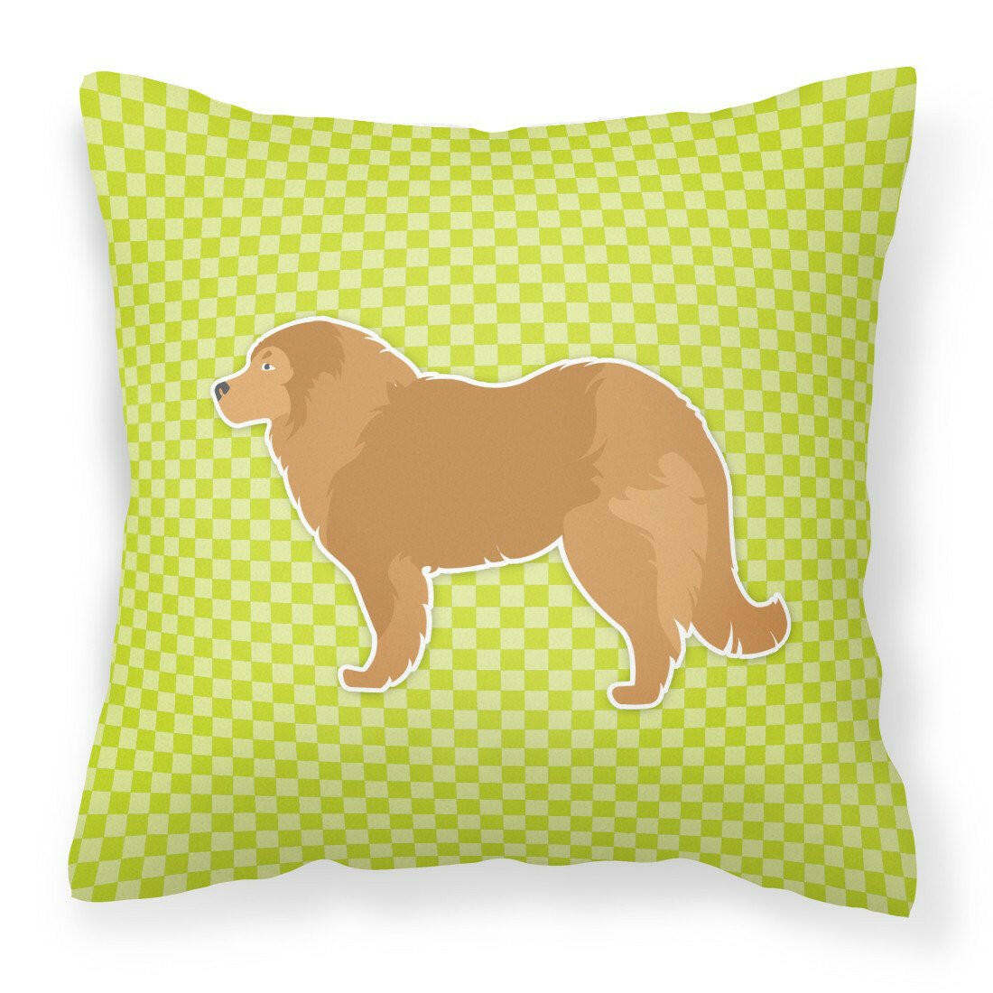 Caucasian Shepherd Dog Checkerboard Green Fabric Decorative Pillow BB3825PW1818 by Caroline's Treasures