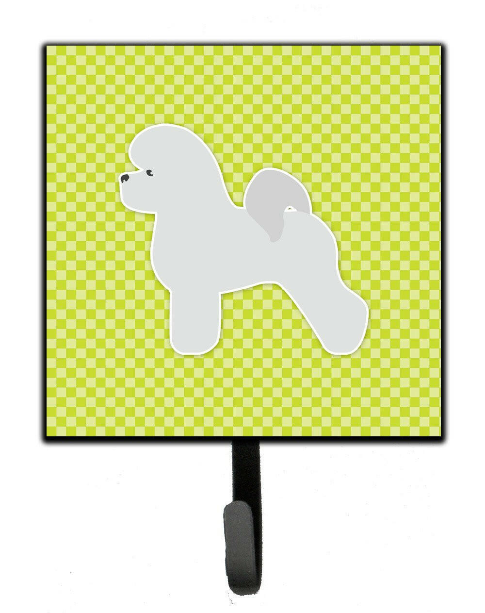 Bichon Frise Checkerboard Green Leash or Key Holder BB3845SH4 by Caroline's Treasures