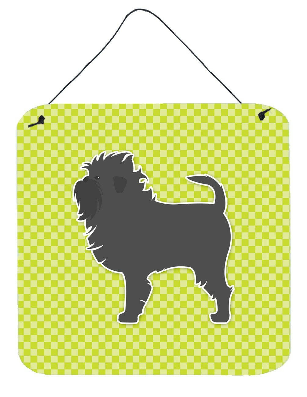 Affenpinscher Checkerboard Green Wall or Door Hanging Prints BB3848DS66 by Caroline's Treasures