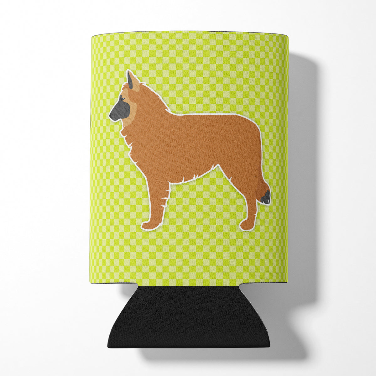 Belgian Shepherd Checkerboard Green Can or Bottle Hugger BB3861CC  the-store.com.