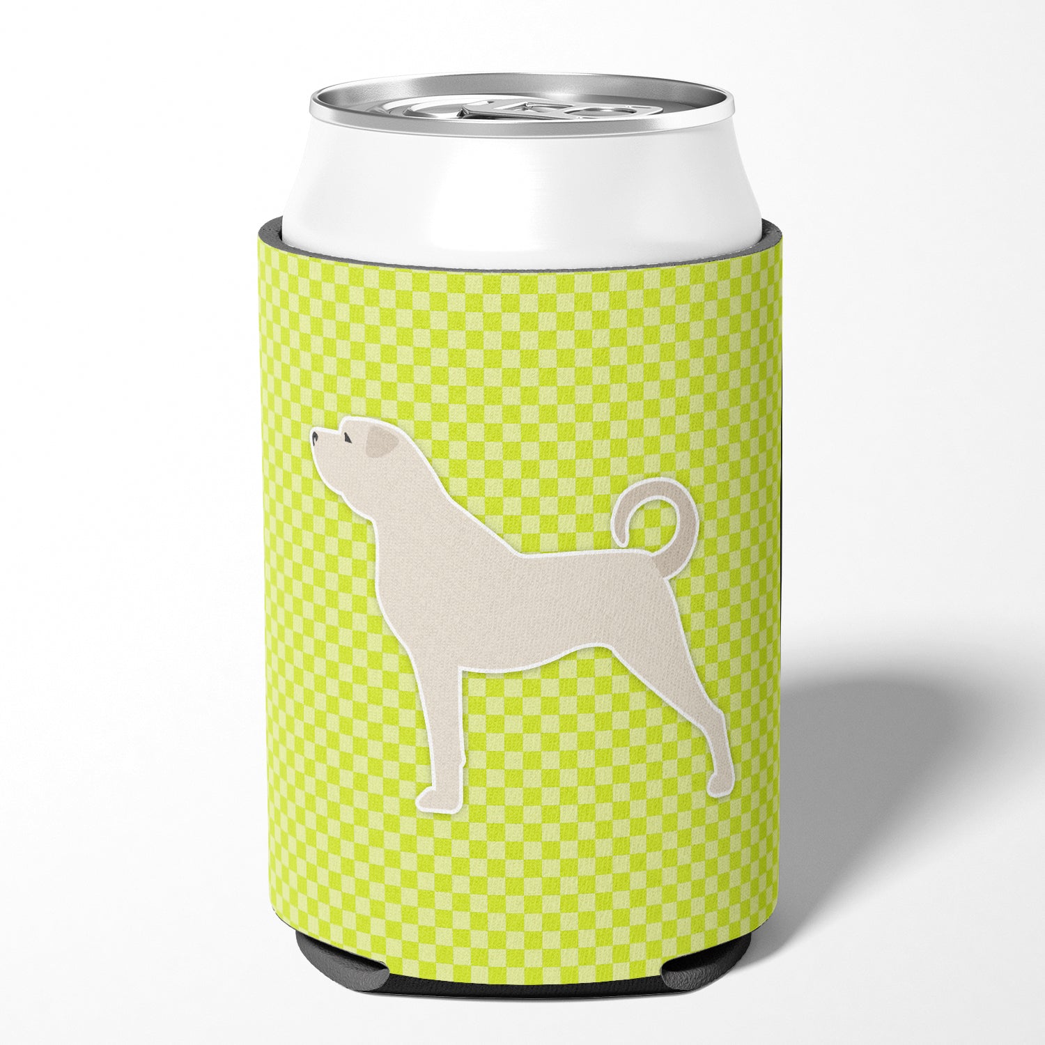 Anatolian Shepherd Checkerboard Green Can or Bottle Hugger BB3877CC  the-store.com.