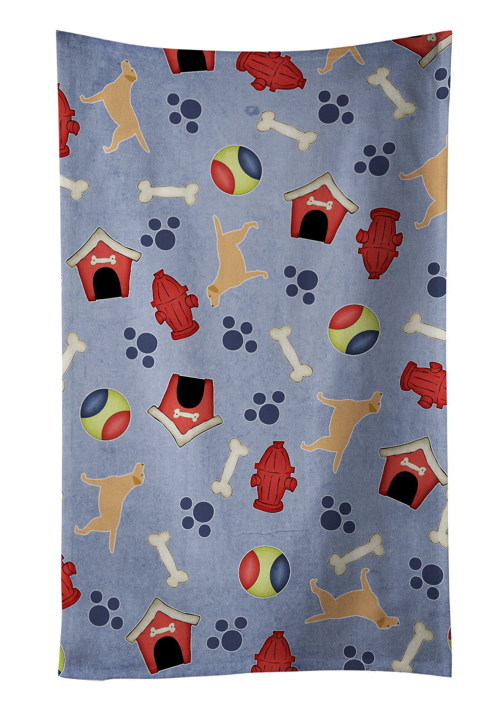 Yellow Labrador Retriever Dog House Collection Kitchen Towel BB3897KTWL - the-store.com