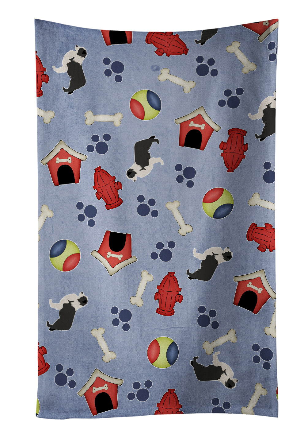 Black Border Collie Dog House Collection Kitchen Towel BB3923KTWL - the-store.com