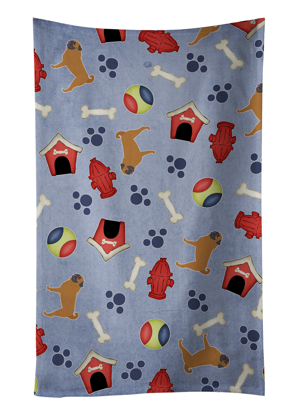 Pug Dog House Collection Kitchen Towel BB3947KTWL - the-store.com