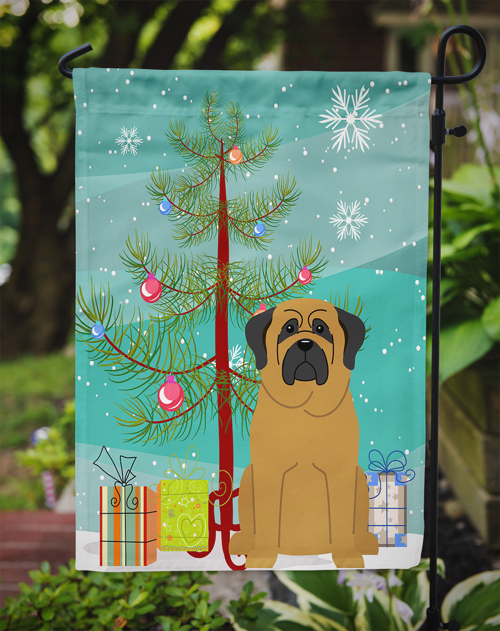 Merry Christmas Tree Mastiff Flag Garden Size BB4143GF  the-store.com.