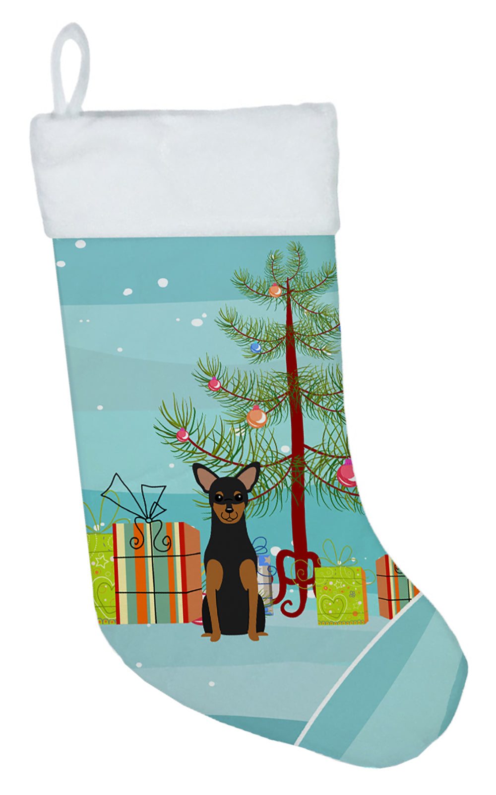 Merry Christmas Tree Manchester Terrier Christmas Stocking BB4153CS  the-store.com.