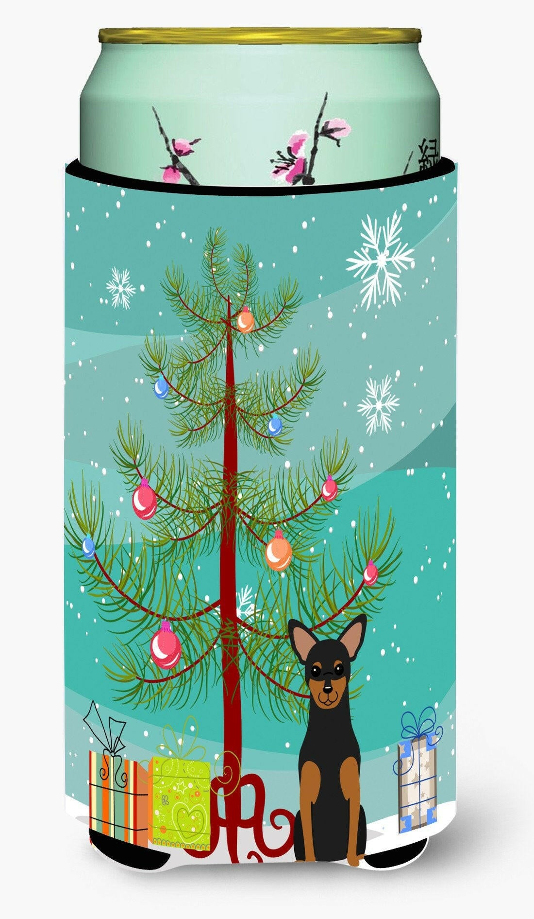 Merry Christmas Tree Manchester Terrier Tall Boy Beverage Insulator Hugger BB4153TBC by Caroline's Treasures