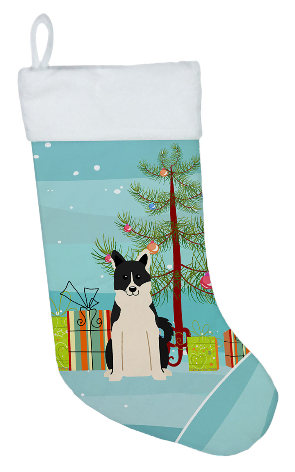 Merry Christmas Tree Russo-European Laika Spitz Christmas Stocking BB4154CS  the-store.com.