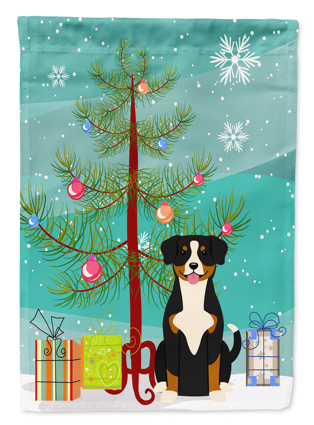 Merry Christmas Tree Entlebucher Flag Garden Size BB4163GF  the-store.com.