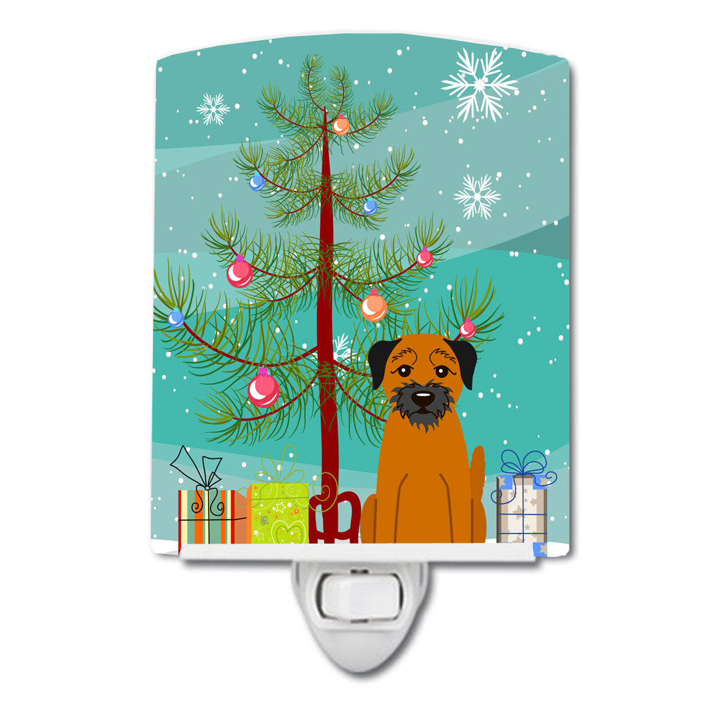 Merry Christmas Tree Border Terrier Ceramic Night Light BB4164CNL - the-store.com