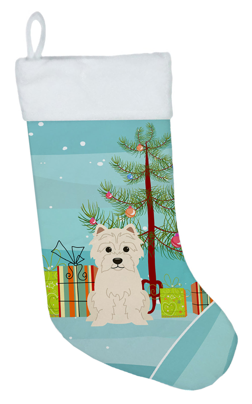 Merry Christmas Tree Westie Christmas Stocking BB4167CS  the-store.com.