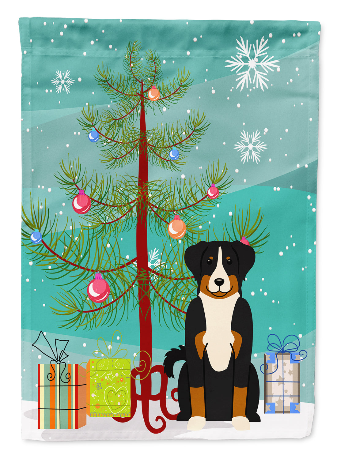 Merry Christmas Tree Appenzeller Sennenhund Flag Garden Size BB4168GF  the-store.com.