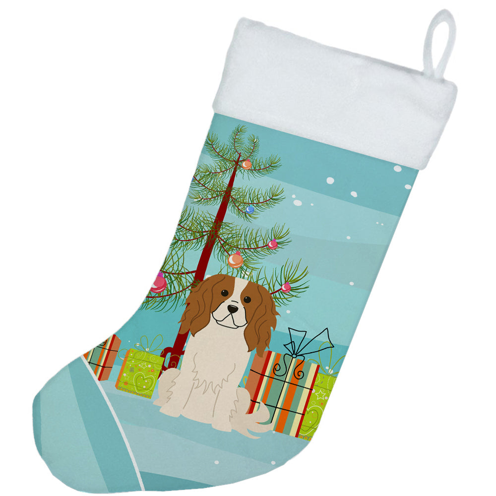 Merry Christmas Tree Cavalier Spaniel Christmas Stocking BB4183CS  the-store.com.