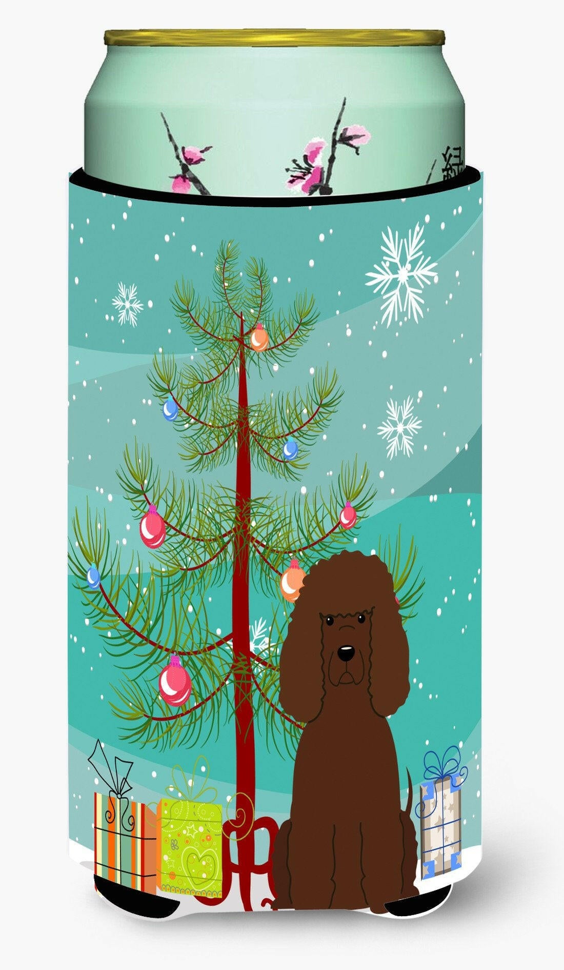 Merry Christmas Tree Irish Water Spaniel Tall Boy Beverage Insulator Hugger BB4188TBC by Caroline's Treasures