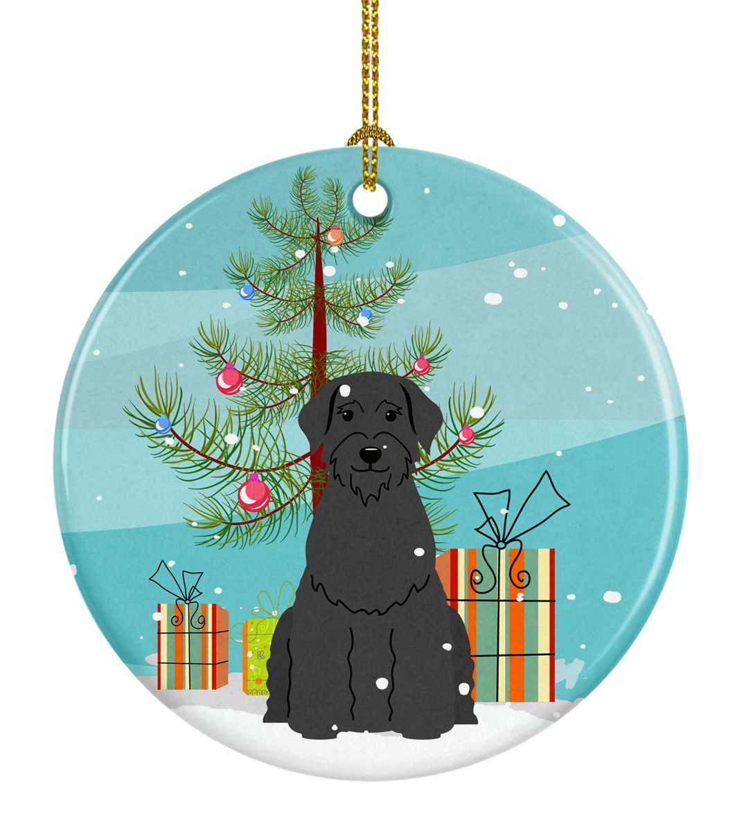 Merry Christmas Tree Giant Schnauzer Ceramic Ornament BB4191CO1 by Caroline's Treasures