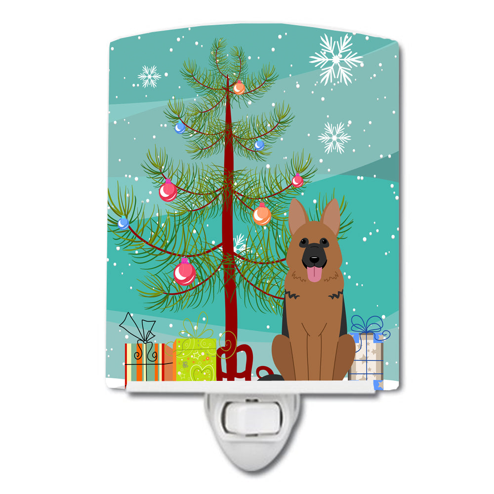 Merry Christmas Tree German Shepherd Ceramic Night Light BB4192CNL - the-store.com