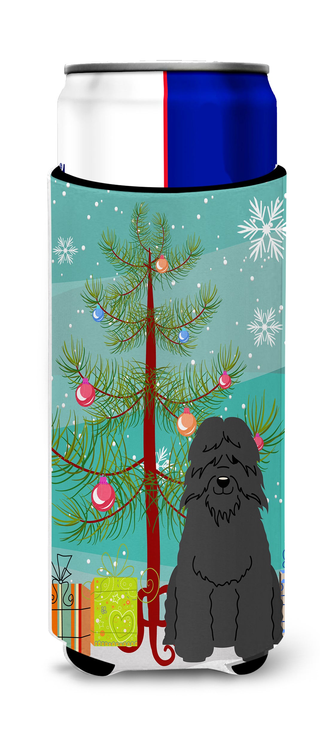 Merry Christmas Tree Bouvier des Flandres  Ultra Hugger for slim cans BB4199MUK  the-store.com.