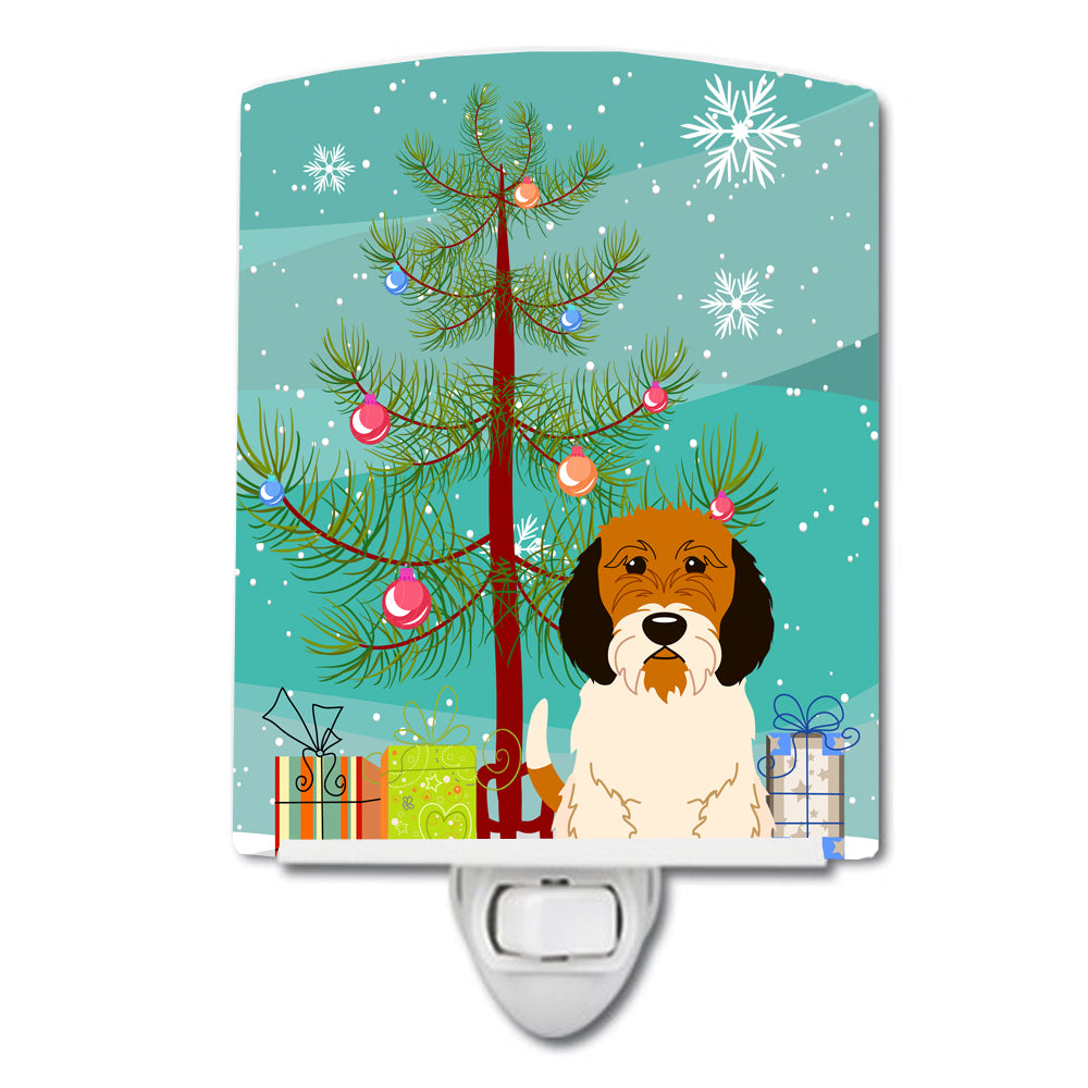 Merry Christmas Tree Petit Basset Griffon Veenden Ceramic Night Light BB4204CNL - the-store.com