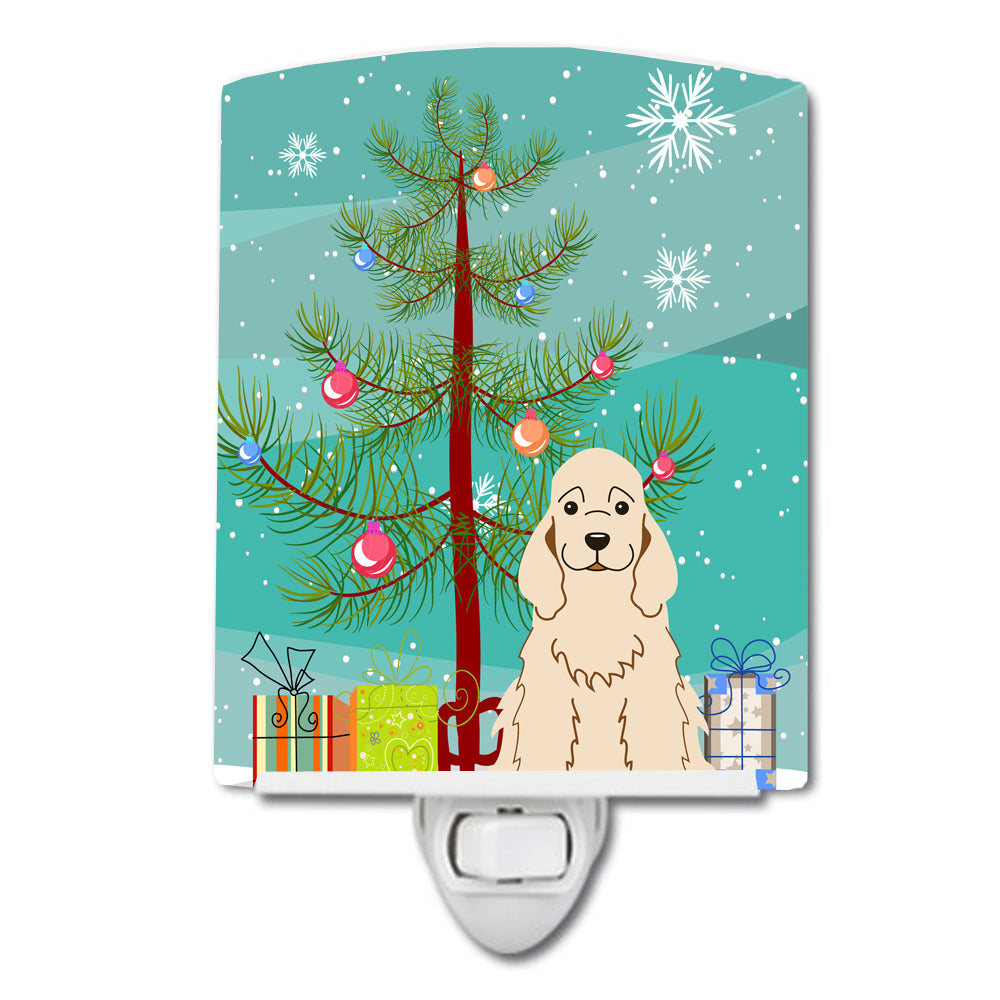 Merry Christmas Tree Cocker Spaniel Buff Ceramic Night Light BB4219CNL - the-store.com