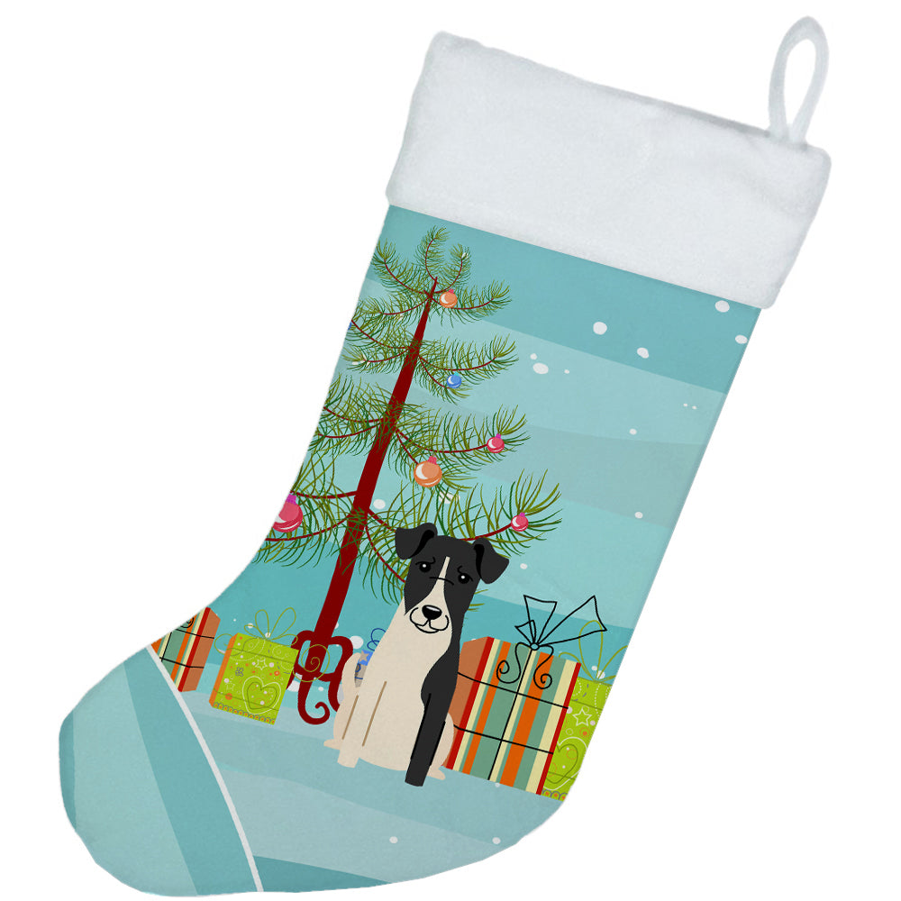 Merry Christmas Tree Smooth Fox Terrier Christmas Stocking BB4223CS  the-store.com.