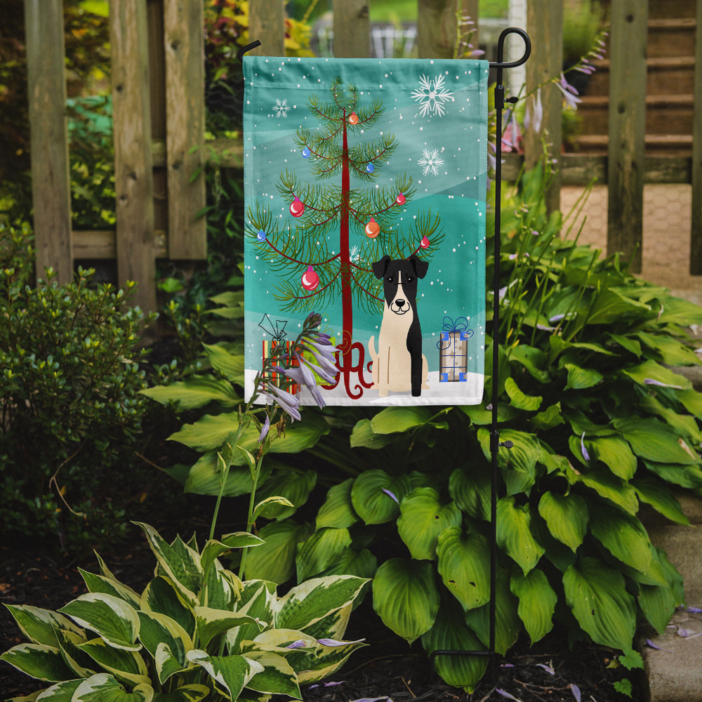 Merry Christmas Tree Smooth Fox Terrier Flag Garden Size BB4223GF  the-store.com.