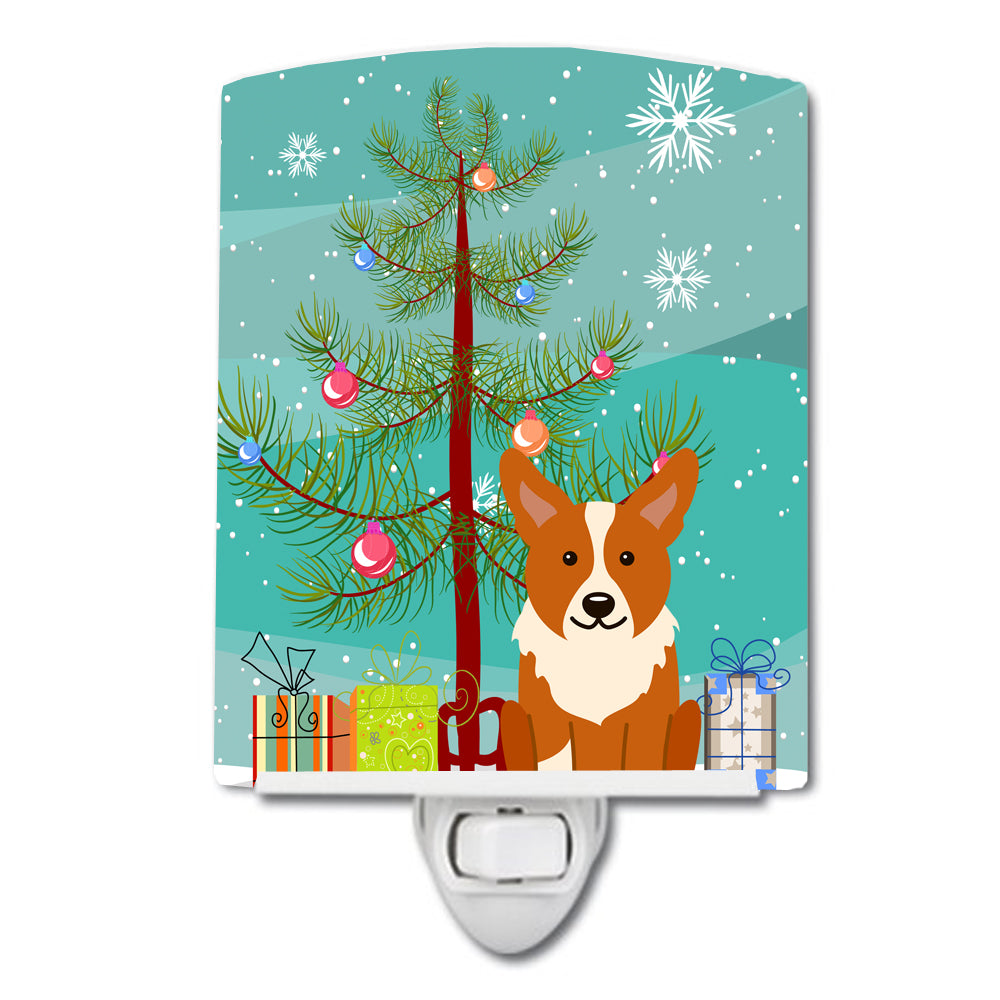 Merry Christmas Tree Corgi Ceramic Night Light BB4225CNL - the-store.com