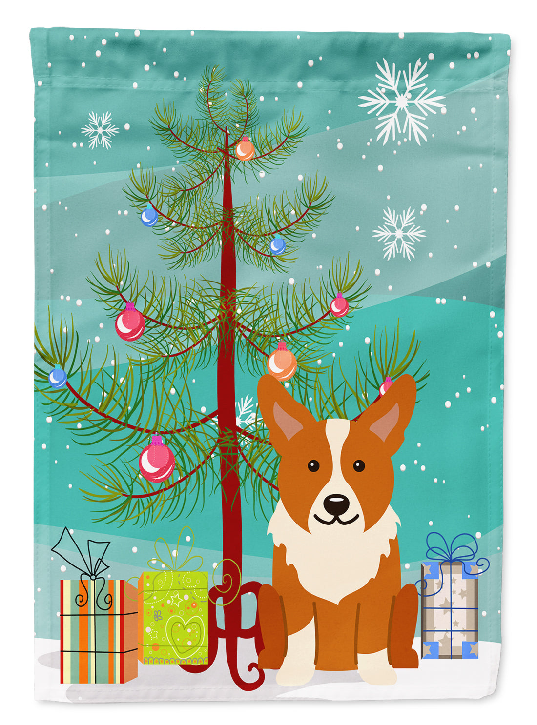 Merry Christmas Tree Corgi Flag Garden Size BB4225GF  the-store.com.