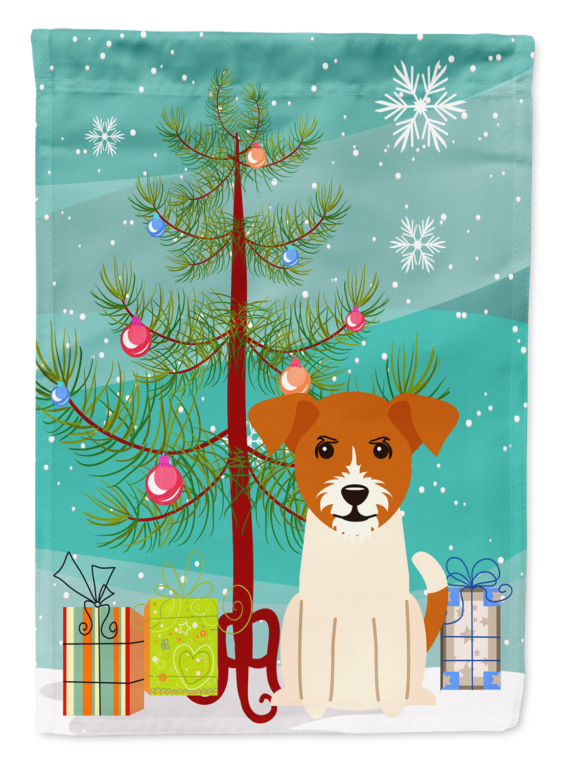 Merry Christmas Tree Jack Russell Terrier Flag Garden Size BB4233GF  the-store.com.