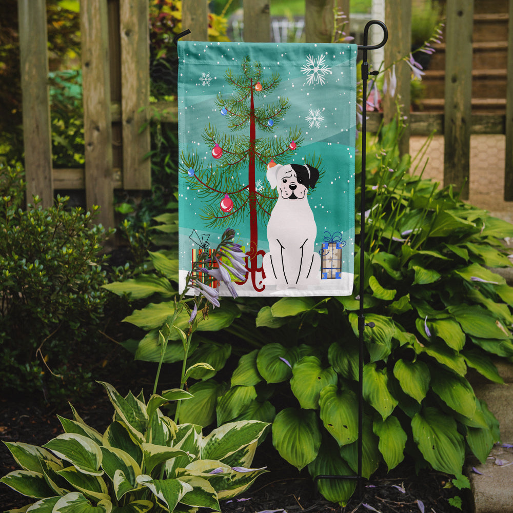 Merry Christmas Tree White Boxer Cooper Flag Garden Size BB4239GF  the-store.com.