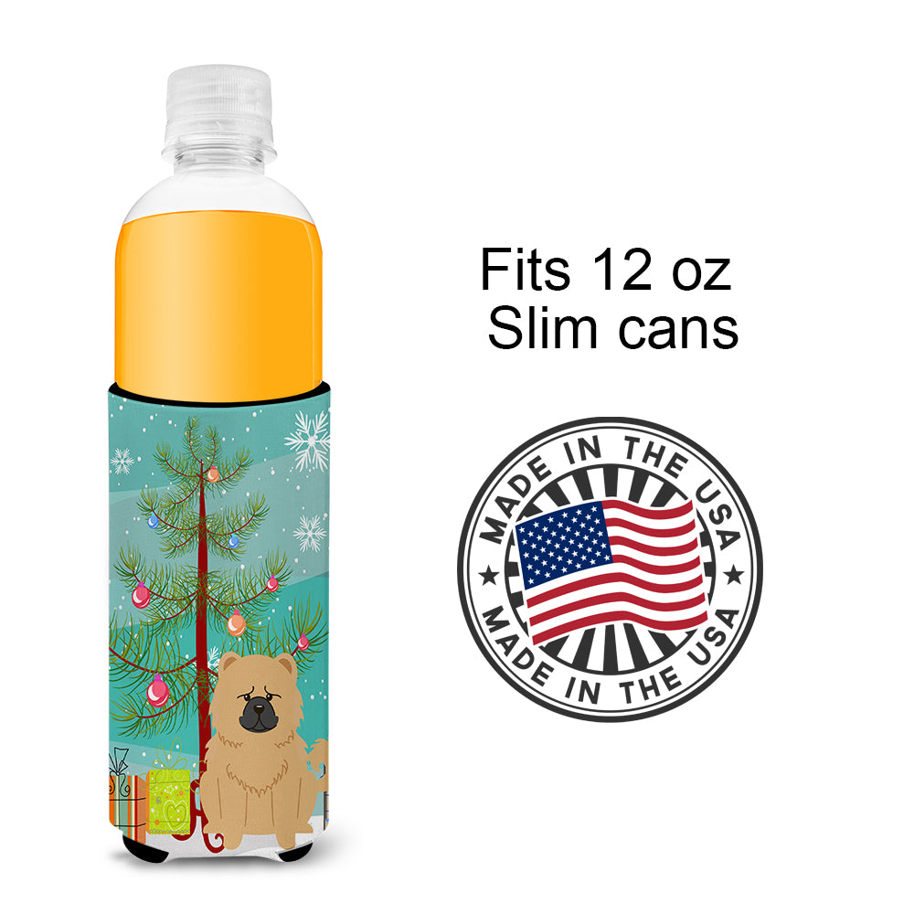 Merry Christmas Tree Chow Chow Cream  Ultra Hugger for slim cans BB4269MUK  the-store.com.