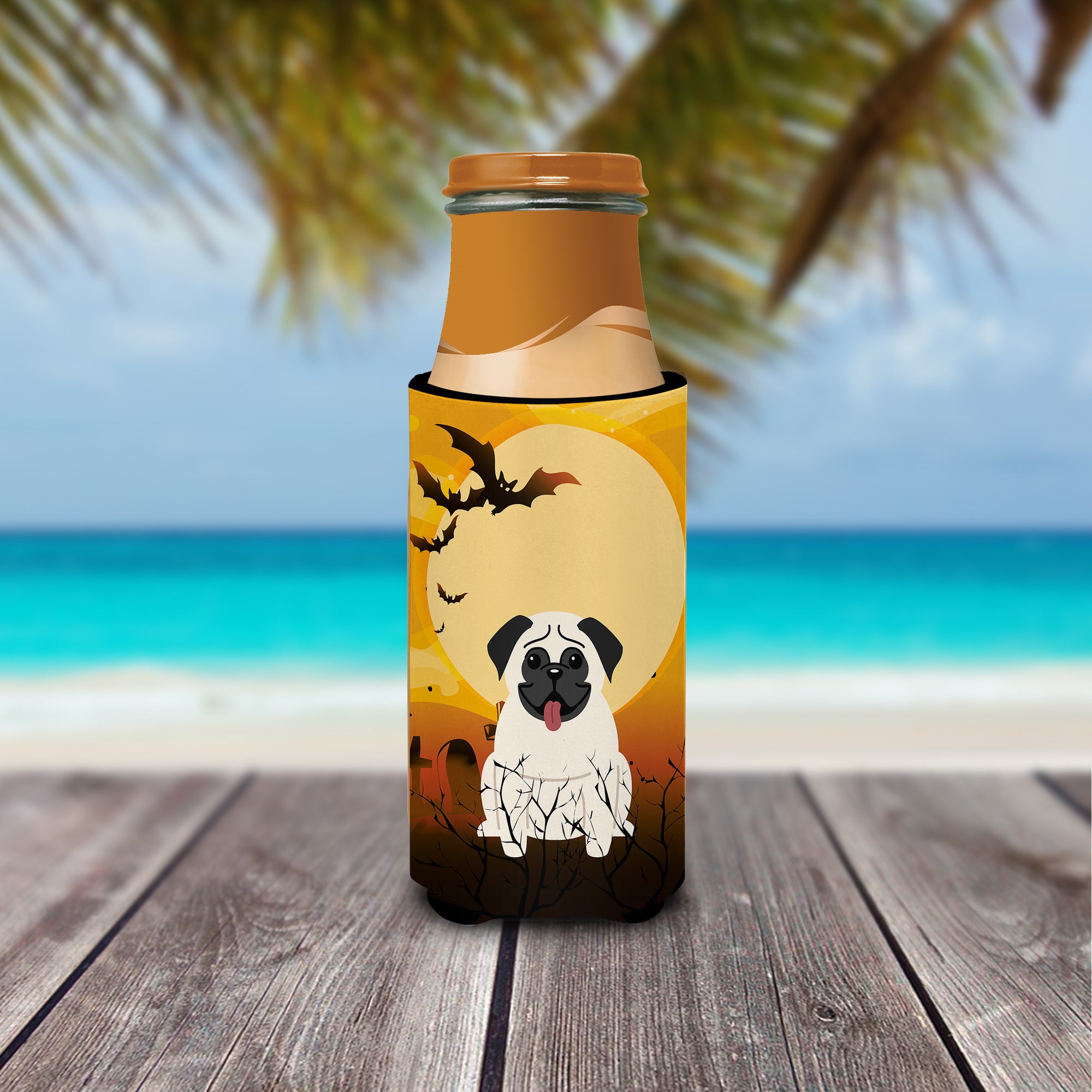 Halloween Pug Cream  Ultra Hugger for slim cans BB4270MUK  the-store.com.