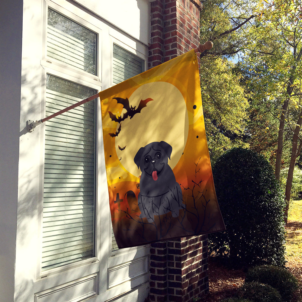 Halloween Pug Black Flag Canvas House Size BB4272CHF  the-store.com.