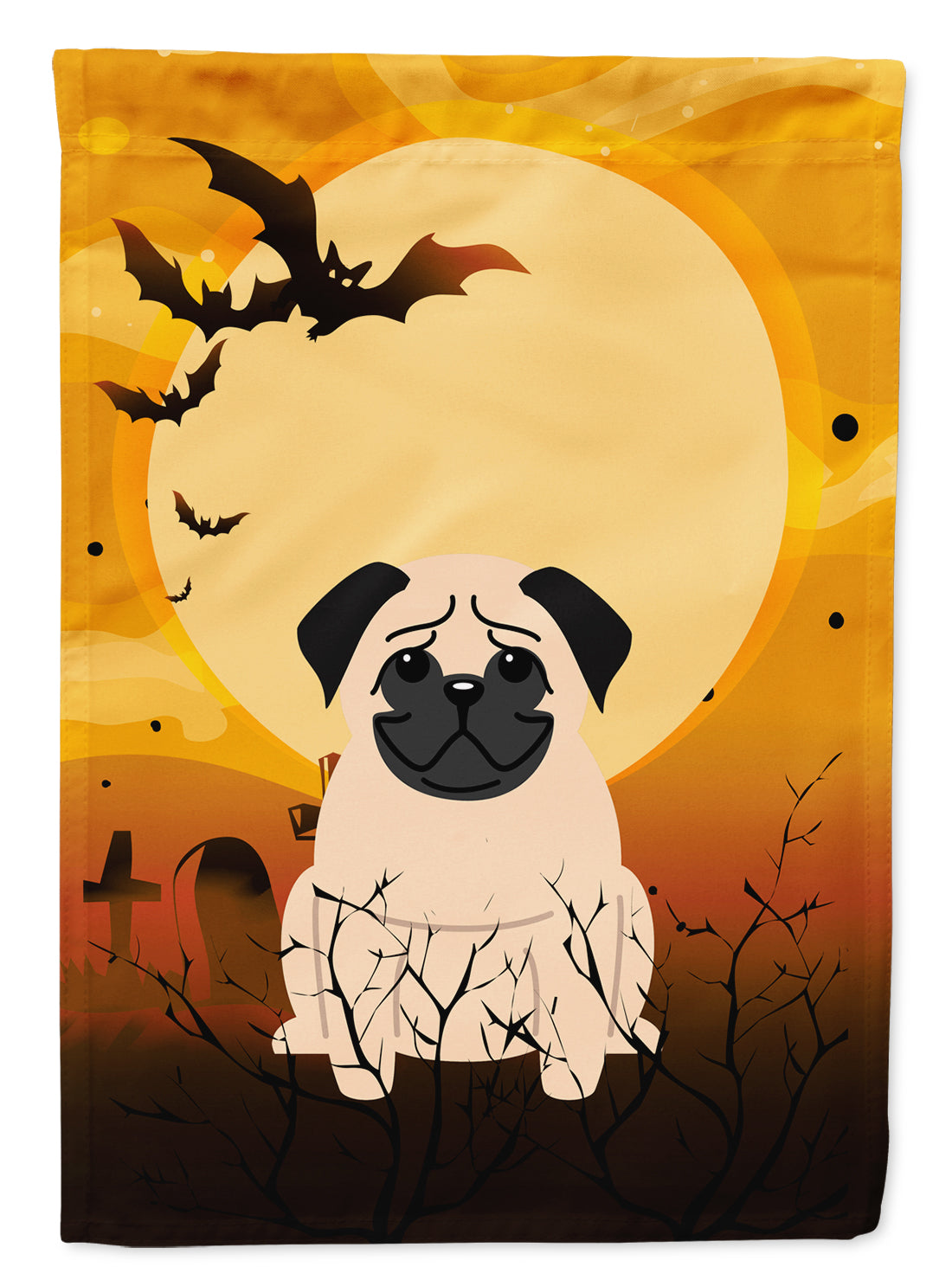 Halloween Pug Fawn Flag Garden Size BB4274GF  the-store.com.