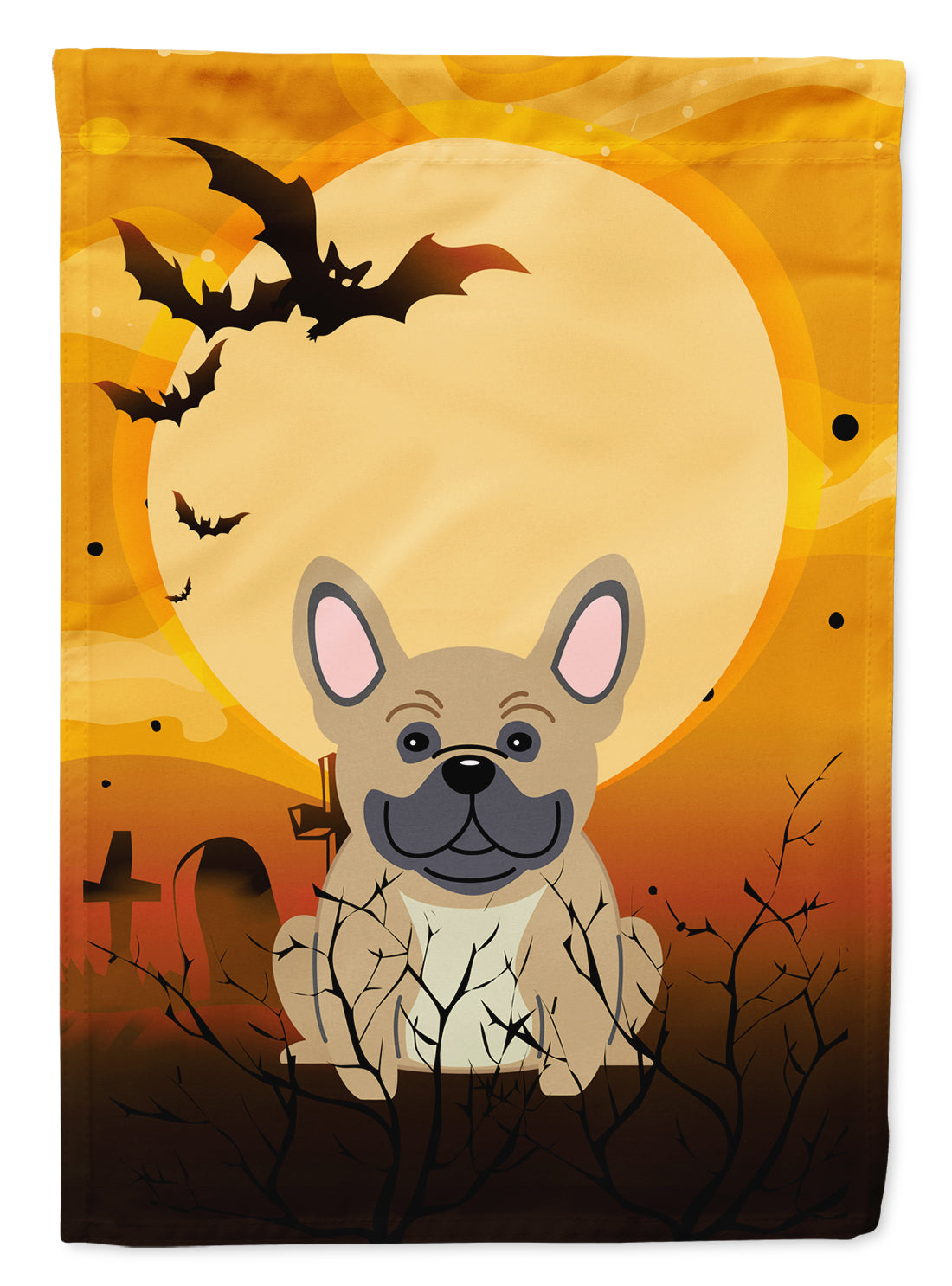 Halloween French Bulldog Cream Flag Garden Size BB4276GF  the-store.com.