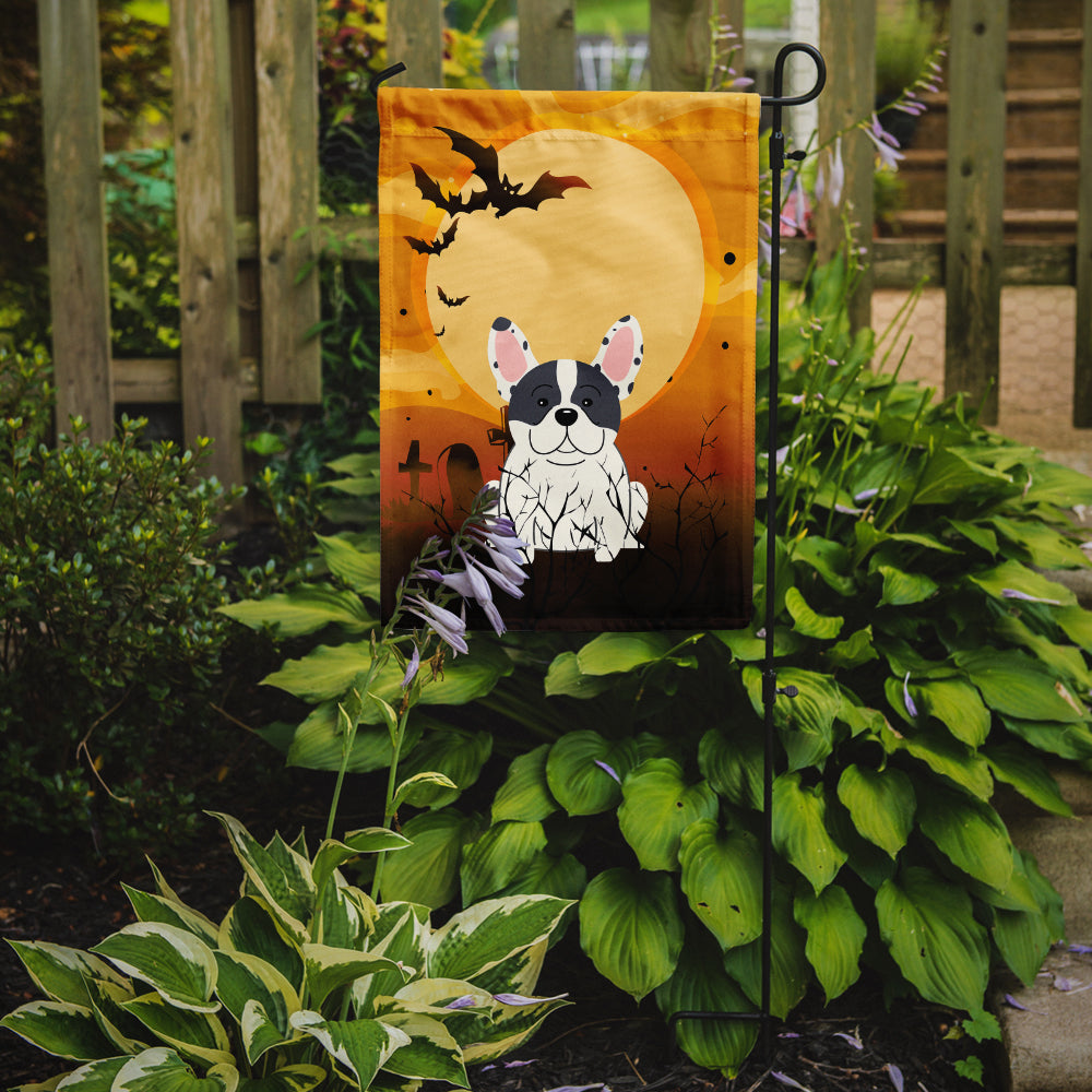 Halloween French Bulldog Piebald Flag Garden Size BB4277GF  the-store.com.