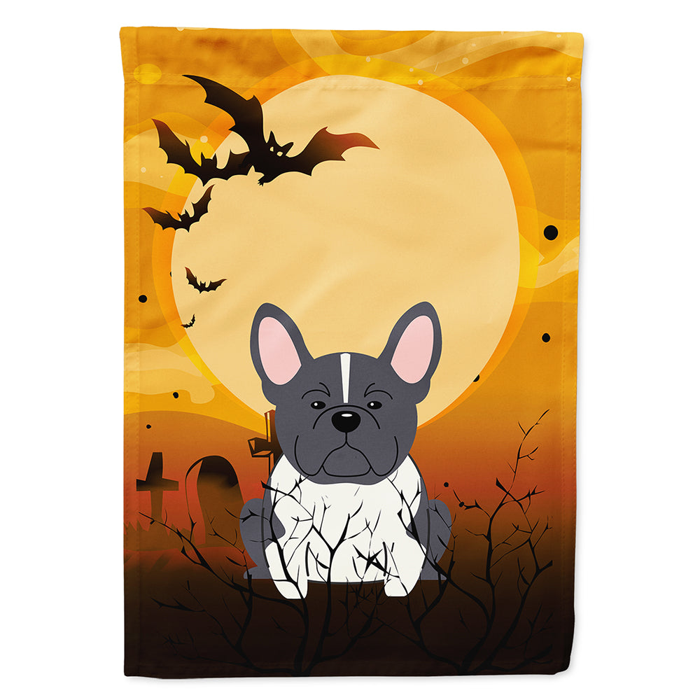 Halloween French Bulldog Black White Flag Canvas House Size BB4278CHF  the-store.com.